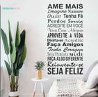 Adesivo De Parede Decoração Sala Quarto Frase Mensagem Ame