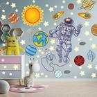 Adesivo De Parede Decorativo Astronauta Estrelas Planetas P - Arte na Arte