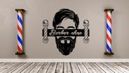 Adesivo de parede decorativo barbearia, cabeleireiro