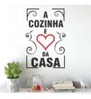 Adesivo De Parede Decorativo Cozinha É O Coração Da Casa - DEKAL IMPRESSAO E COMUNICACAO