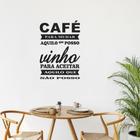 Adesivo De Parede Decorativo Decal Frase Café Para Mudar