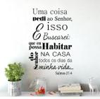 Adesivo De Parede Decorativo Decal Frase Salmo 27:4 - Dekal Impressão