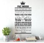 Adesivo De Parede Decorativo Decal Pai Nosso Com Coroa - Dekal Impressão