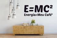 Adesivo de Parede Decorativo E=MC² Energia = Meu Café²