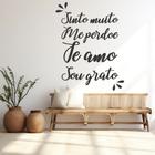 Adesivo De Parede Decorativo Frase Motivacional Sinto Muito, Me Perdoe. - DEKAL DECOR