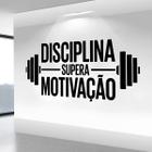 Adesivo de Parede Disciplina Supera Motivação - Lojinha da Luc Adesivos