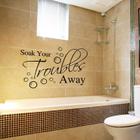 Adesivo de parede em PVC Frases em inglês Shower Black 40x60cm