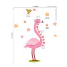 Adesivo de Parede Flamingo Régua de Crescimento 187x78cm