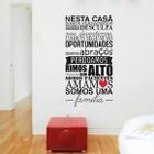 Adesivo De Parede Frase Nesta Casa Familia Sala Decorativo