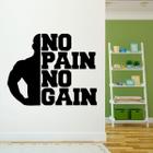 Adesivo De Parede Frase No Pain No Gain-G 90X112Cm