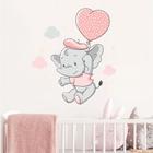 Adesivo de Parede Infantil Elefante Balão Coração - Escolhido por Amor