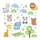 Adesivo de Parede Infantil Safari Quarto Criança Bebe - 133ir