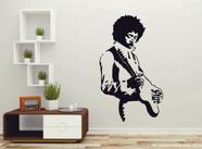 Adesivo de Parede Jimi Hendrix Tocando Guitarra Musica