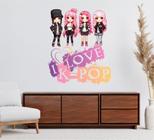 Adesivo De Parede K-Pop - I Love Kpop Adesivos Teen