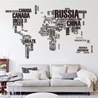 Adesivo De Parede Mapa Mundi 122 X 74 Com Com Letras - Coisaria