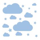 Adesivo De Parede Quarto Infantil Decoração Estrelas Nuvens - Adesivos Inove