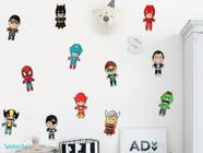 adesivo de parede super heróis miniaturas flash hulk