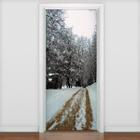 Adesivo De Porta Diversos - Caminho Em Neve 215X80Cm - Mix Adesivos