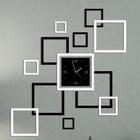 Adesivo de relógio de parede 3D DIY para decoração de casa em preto e prata