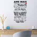 Adesivo Decorativo De Parede Frase Ame Mais Coração Amigos - PAPELEPAREDE