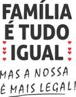 Adesivo Decorativo De Parede Frases Família É Tudo Igual