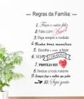 Adesivo Decorativo De Parede Frases Regras Da Família