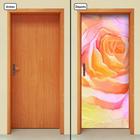 Adesivo Decorativo de Porta - Flor - Rosa - 1019cnpt