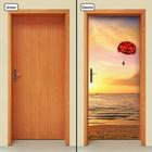 Adesivo Decorativo de Porta - Paraquedas - Praia - 737cnpt