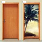 Adesivo Decorativo de Porta - Praia - Coqueiro - 040cnpt