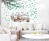 Adesivo Decorativo Para Fotos Família e Árvore com Folhas - Gaudesivos