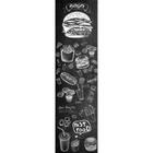 Adesivo Decorativo Parede Chalkboard lousa Hambúrguer, Lanches, Cozinha, área gourmet 1,80 x 0,50 m - Fama Adesivos