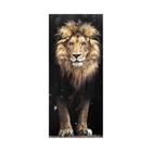 Adesivo Decorativo Porta Leão Animal Selvagem Rei da Selva - ColorMyHome