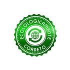 Adesivo "Ecologicamente Correto" - Ref.2034 - Hot Stamping - Verde Metálico - 50 unidades - Stickr - Rizzo