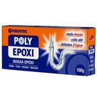 Adesivo Epoxi Cinza 100GR - Poly Epox - Pulvitec