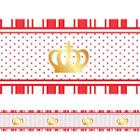 Adesivo Faixa Infantil Coroa Princesa Vermelha - 100x15cm