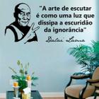 Adesivo Frase Dalai Lama A Arte De Escutar-P 75X35Cm