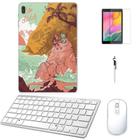 Adesivo Galaxy Tab S7 Plus T970/t975 Lilo Stitch /Tecl/Mou/Can/Pel Branco