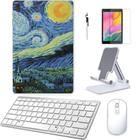 Adesivo Galaxy Tab S8 Plus SM-X806 A Noite Estrelada/Sup/Tecl/Mou Branco