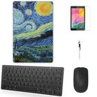 Adesivo Galaxy Tab S8 Plus SM-X806 Noite Estrelada/Tecl/Mou/Can/Pel Preto