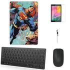 Adesivo Galaxy Tab S8 Plus SM-X806 Super Homem 2 /Tecl/Mou/Can/Pel Preto - Skin Zabom