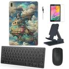 Adesivo Galaxy Tab S8 SM-X7068 Castelo 1 /Sup/Tecl/Mou/Can/Pel Preto