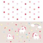 Adesivo Infantil Unicornio Magico e Estrelas Kit Decoração
