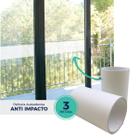 Adesivo Jateado Faixa Anti Trombada Sinalização Porta Vidro 0,20x3m