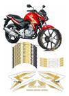 Adesivo Kit Carenagem Honda Cb 300r Branco E Dourado Wb363