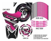 Adesivo Kit Cb Twister 17 A 20 Na Cor Pink - H803