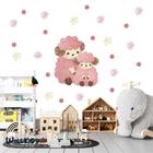 Adesivo kit infantil mamãe e bebê ovelha rosa - Conspecto