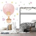 Adesivo Kit Infantil menina girafa balão flores - Conspecto