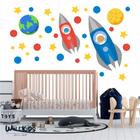 Adesivo Kit Infantil menino foguete astronauta espaço