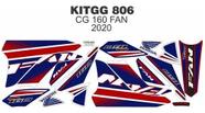 Adesivo Kit Personalizado Cg160 Fan Ano 20  Kitgg806