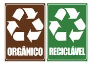 Adesivo Lixo Reciclável E Lixo Orgânico 19x13cm - 2 Peças - Intempo Design